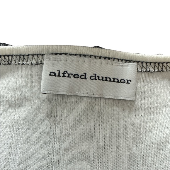 Alfred Dunner Black White Striped Cardigan Twin Set Small Nautical Career - Picture 7 of 7